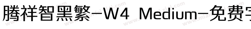 腾祥智黑繁-W4 Medium字体转换